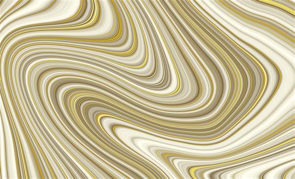 سنگ مرمر مایع انتزاعی هنر مدرن با رنگ گرافیکی زرد طلایی و سفید پس زمینه تصویر زمینه دیجیتال سه بعدی