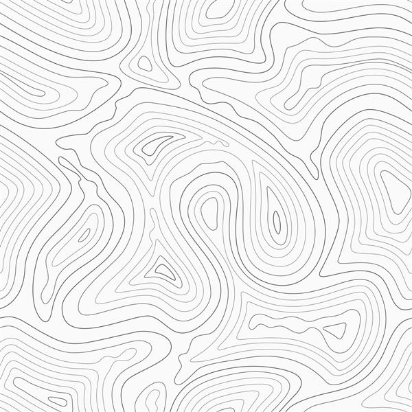 خطوط کانتور توپوگرافی با الگوی بدون درز نقشه می‌دهند