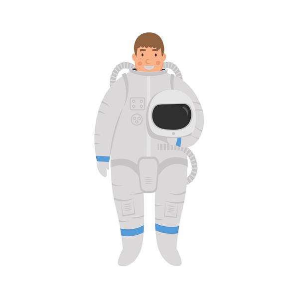 فضانورد شخصیت تخت کارتونی تصویر برداری
