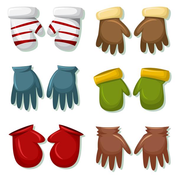 ست دستکش و دستکش زمستانی مردانه و زنانه