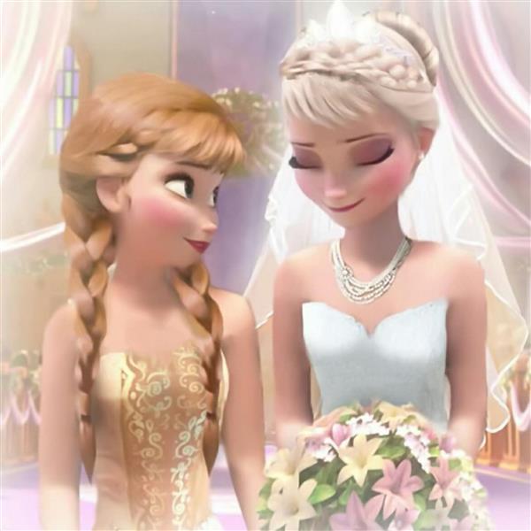 السا در لباس عروس و آنا ساقدوش کارتون فروزن