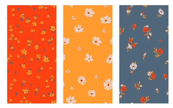 طراحی چاپ بهاره با گل برای پارچه و لباس