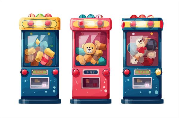 ماشین های گیربکس با اسباب بازی های جدا شده در تصویر برداری کارتونی پس زمینه