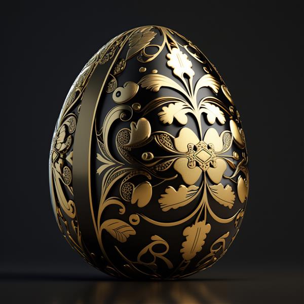 تخم مرغ طلایی براق زیبا در لانه پرنده تخم مرغ طلایی در لانه مولد ai