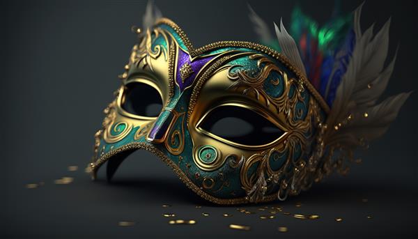 ماسک ماردی گراس زیبا با طراحی برای کارناوال برزیل کارناوال شاد کارناوال برزیل آمریکای جنوبی