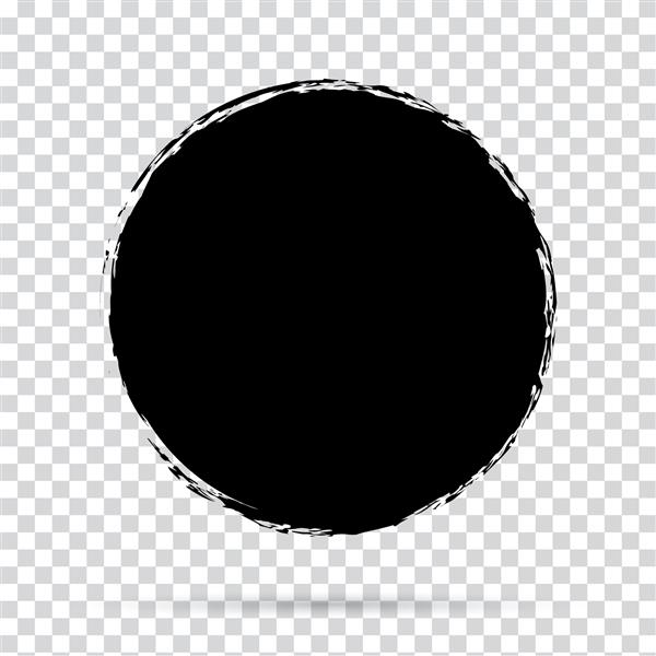 دایره گرانج سیاه - آرم انتزاعی در طراحی پس زمینه شفاف تصویر برداری eps 10