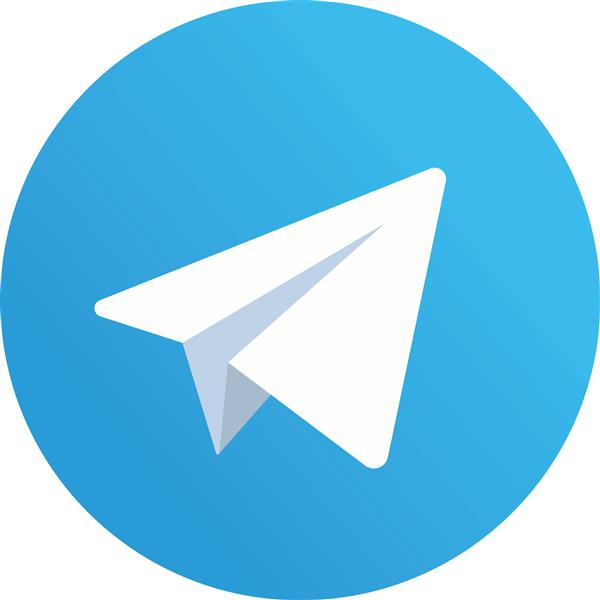 هواپیما کاغذ سفید در پس زمینه آبی تصویر برداری آیکون تلگرام