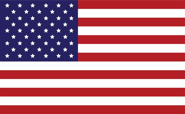 وکتور نماد پرچم ایالات متحده آمریکا یا پرچم ایالات متحده توسط ایلاستریتور