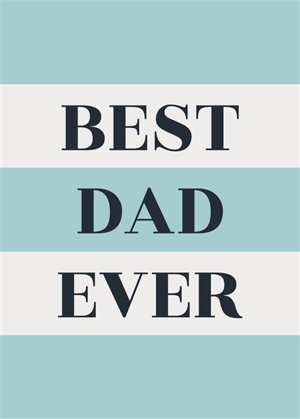 قالب کارت تبریک طرح تایپوگرافی ساده برای روز پدر