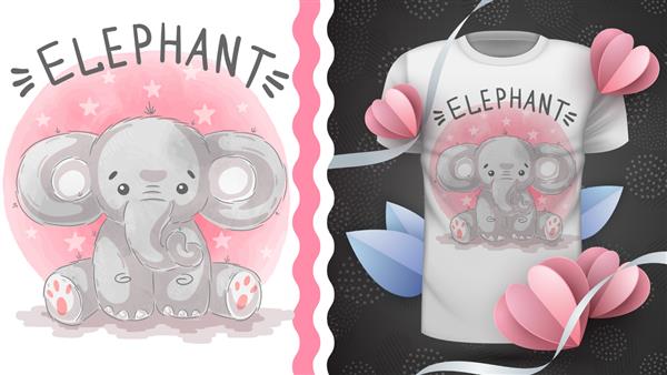 فیل هندی - ایده برای چاپ تی شرت