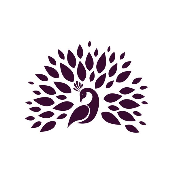 طراحی لوگوی طاووس انتزاعی و مذهبی