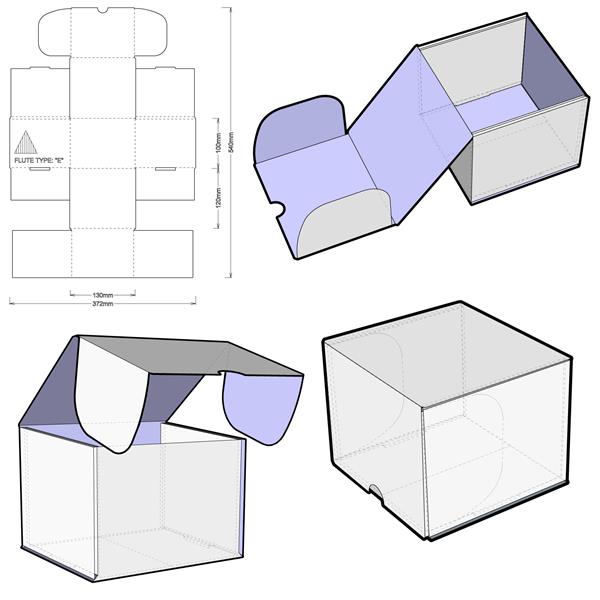 جعبه تحویل پستی اندازه داخلی 13 x 12 10 سانتی متر و الگوی قالب فایل eps در مقیاس کامل و کاملا کاربردی است برای تولید مقوای واقعی آماده شده است