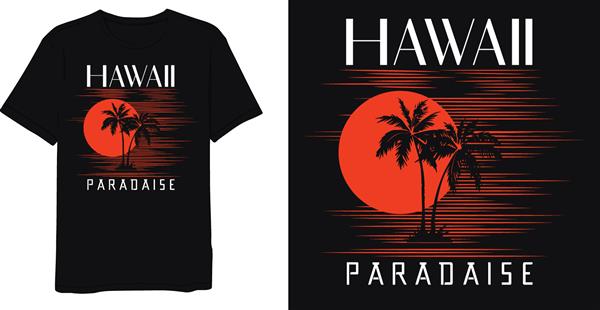 بهترین الگوی طراحی تی شرت قدیمی Saying Hawaii Saying Hawaii
