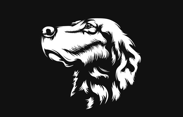 شبح سگ شکار برای آرم‌های یکپارچهسازی با سیستمعامل نشان‌ها نشان‌ها المان‌های طراحی قدیمی الگوی برچسب‌ها