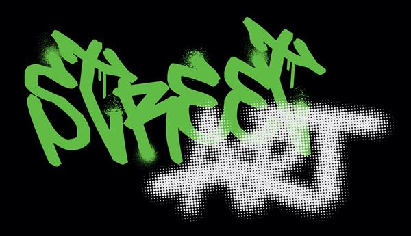 چاپ متن شعار گرافیتی هنر خیابانی تایپوگرافی شهری برای تی شرت یا سویشرت گرافیکی - وکتور