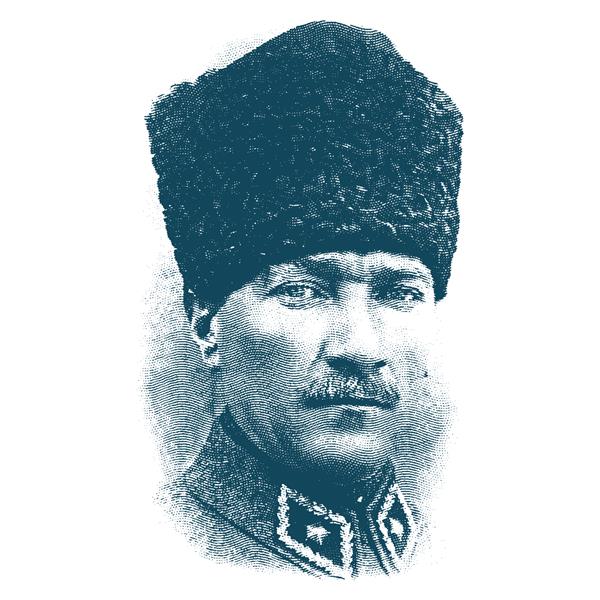 پرتره ایزوله از مصطفی کمال آتاتورک 1881-1938 بنیانگذار و اولین رئیس جمهور جمهوری ترکیه
