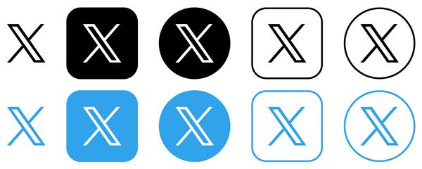 مجموعه ای از لوگوهای جدید توییتر نمادهای وکتور تحریریه
