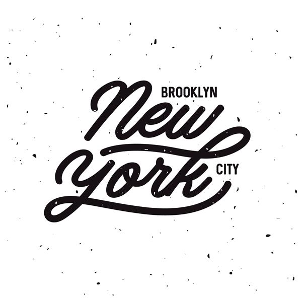 طرح تیشرت با حروف دستی قدیمی متن شهر نیویورک ترکیب تایپوگرافی طراحی شده با دست گرافیک مدرسه قدیمی یکپارچهسازی با سیستمعامل تصویر برداری