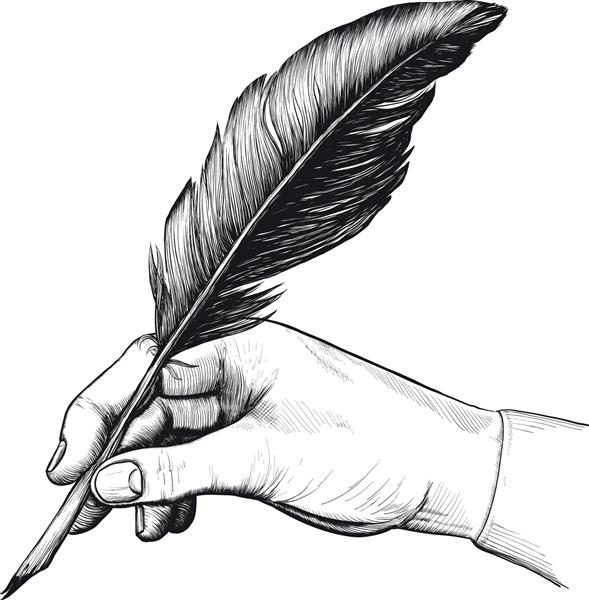 نقاشی دست با قلم پر