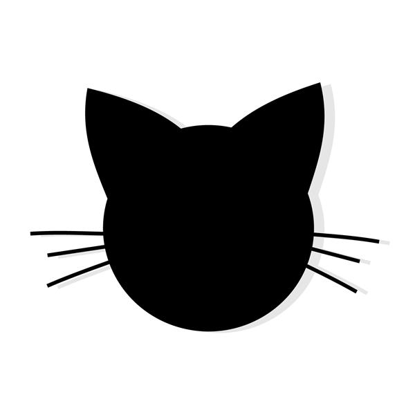 نماد شکل سر گربه تصویر برداری