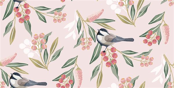 تصویر برداری از الگوی گل بدون درز در بهار برای عروسی سالگرد تولد و مهمانی طراحی بنر پوستر کارت دعوتنامه و دفترچه