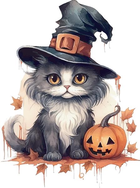 گربه ناز با لباس هالووین