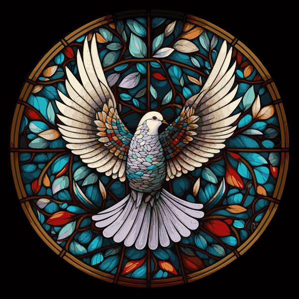 کبوتر مقدس روح القدس نماد مسیحی مناسب برای عید پاک جلد دفتر کتاب طراحی داخلی
