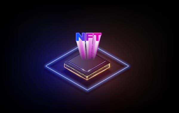 متن NFT رمز روی تراشه CPU با پس‌زمینه برد مدار دیجیتال مفهوم NFT محبوب تر و شناخته شده تر می شود محصولی از فناوری ارزهای دیجیتال