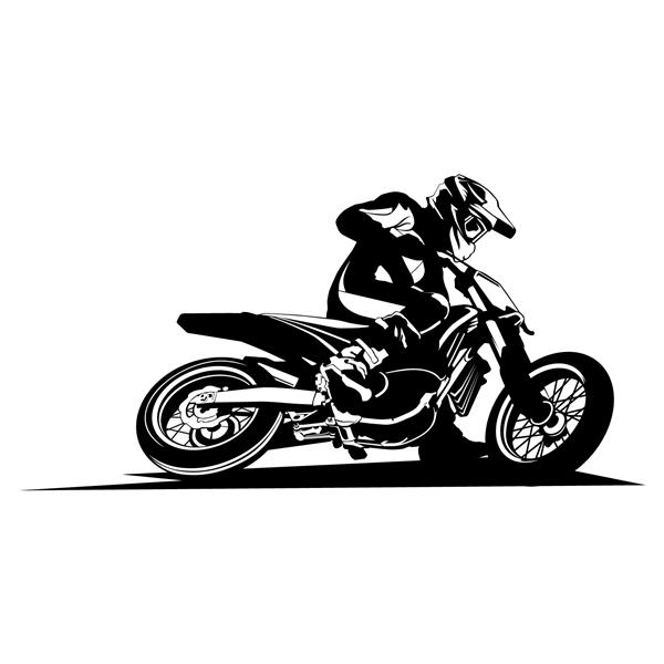 وکتور آیکون طراحی آرم موتورسیکلت DIRTBIKE