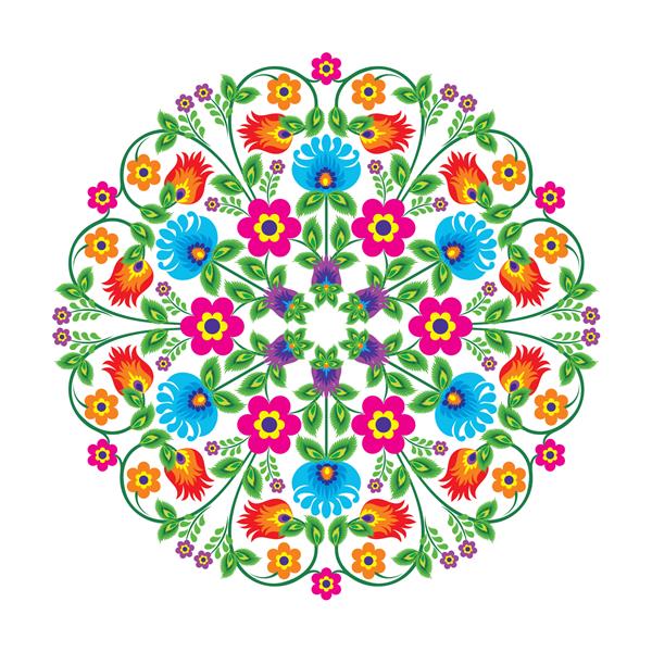 طرح گلدار دکوراسیون قومی مکزیکی با طرح دایره هندسی زیورآلات شیک مکزیکی ناواجو یا آزتک و بومی آمریکا مناسب برای قاب و حاشیه پارچه پارچه و غیره
