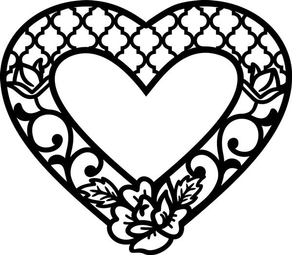 قلب های توری شابلون با الگوی روباز حک شده برای طرح های طراحی داخلی عروسی