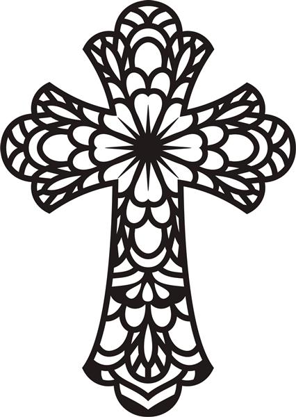 صلیب ماندالا صلیب زنتاگل عکس برگردان پنجره صلیب آراسته کلیپرت چرخشی