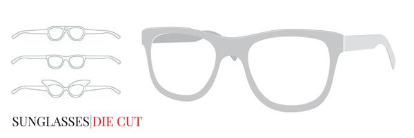 قالب لیوان کاغذی وکتور با قالب لایه های برش لیزری عینک آفتابی ماکت عینک پارتی برش دهید و تا کنید عینک آفتابی مهمانی سفید خالی ایزوله روی پس‌زمینه سفید نمای پرسپکتیو سه بعدی