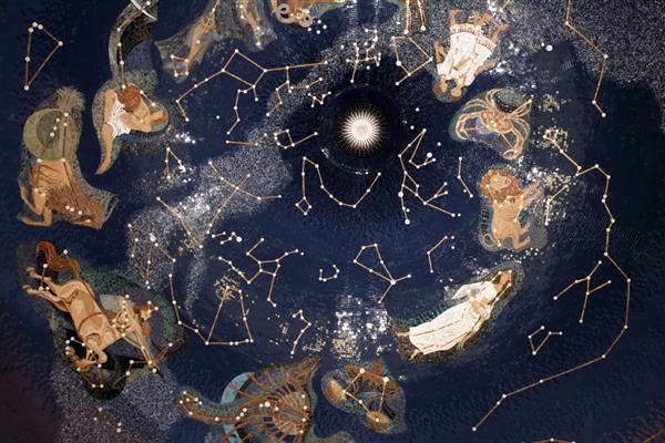 نقشه ستارگان نقشه آسمان در شب صور فلکی