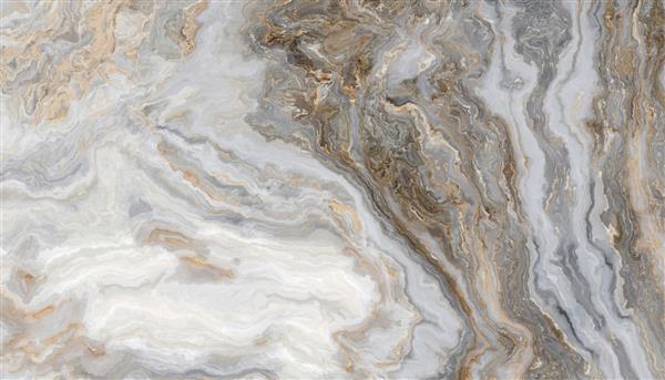 الگوی مرمر سفید با رگه های خاکستری مجعد و طلایی بافت و پس زمینه انتزاعی تصویر دو بعدی