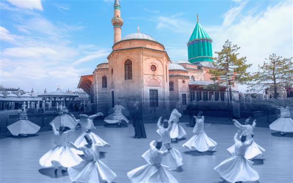 مقبره مولانا - رقص مذهبی صوفیانه دراویش - قونیه ترکیه
