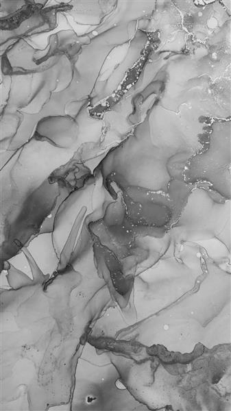 لکه های کنتراست عالی جوهر زمین و یخ تاری رنگی نوارهای خاکستری مایع بلات Blots Aquarelle کشیده شده است