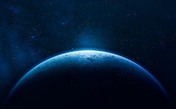 زمین آبی در فضا هنر رنگارنگ منظومه شمسی گرادیان آبی کاغذ دیواری فضایی عناصر این تصویر توسط ناسا ارائه شده است