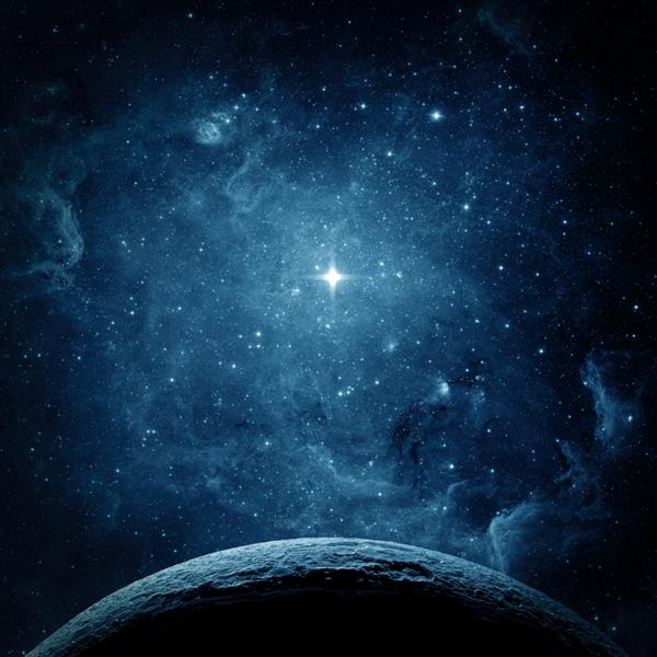 سیاره آبی و کهکشان عناصر این تصویر توسط ناسا ارائه شده است