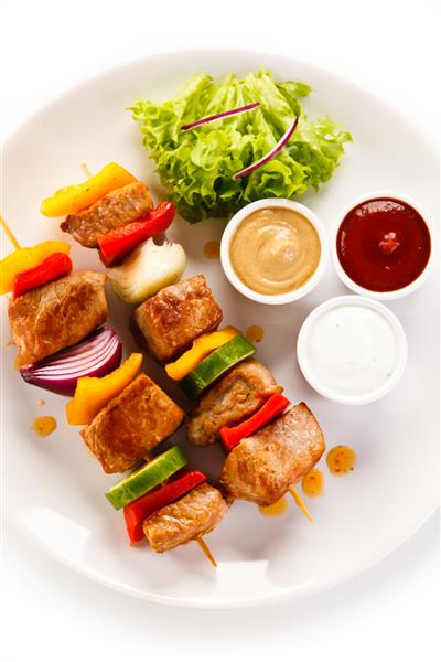 کباب - گوشت و سبزیجات کبابی