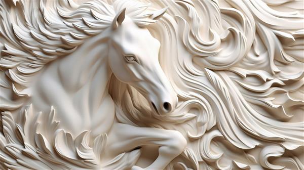 والپیپر سه بعدی زیبای اسب