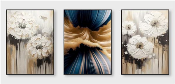 مجموعه ای از سه تصویر برداری هنر انتزاعی تصویر برداری خلاقانه مینیمالیستی طراحی وکتور برای دکور دیوار کاغذ دیواری پوستر کارت نقاشی دیواری فرش آویز چاپ