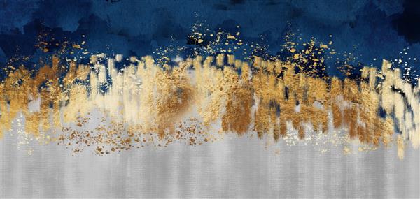 کاغذ دیواری انتزاعی سه بعدی مرمر برای دکور دیوار ژئود رزین و هنر انتزاعی هنر کاربردی مانند نقاشی ژئود آبرنگ پس زمینه طلایی آبی فیروزه ای و خاکستری