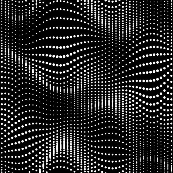 آرایه مواج بدون درز از الگوی نقطه برای چاپ یا استفاده دیجیتال تصویرسازی با کیفیت بالا افکت نیمه‌تون توهم نوری بافت را برای پس‌زمینه تکرار کنید مفهوم حرکت و جریان مایع یا پارچه