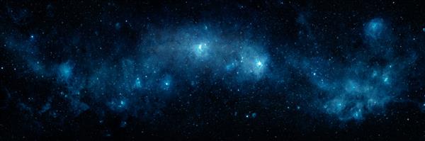 صحنه فضایی با ستارگان در کهکشان پانوراما جهان پر از ستاره ها سحابی ها و کهکشان ها عناصر این تصویر توسط ناسا ارائه شده است