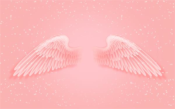 تصویر سه بعدی از بال های فرشته