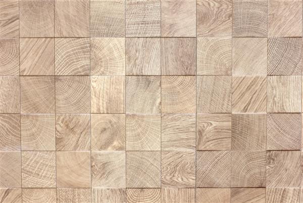 پس زمینه بافت چوبی زیبا از مربع های چوبی تشکیل شده است