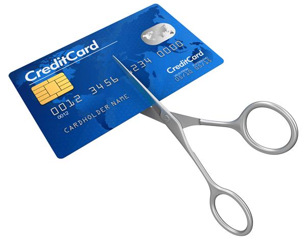 قیچی و کارت اعتباری