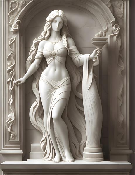 مجسمه زن فرشته ایتالیایی سنگی