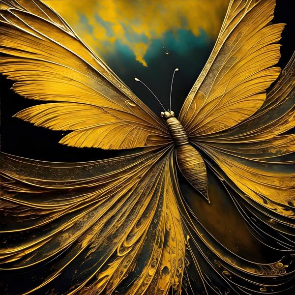 نقاشی گچبری با طرح تابلو پروانه